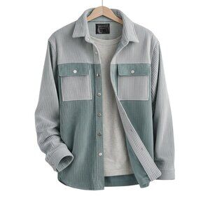 Triumph OverTragedy Corduroy Snap Overshirt Jacket Colorblock Size L